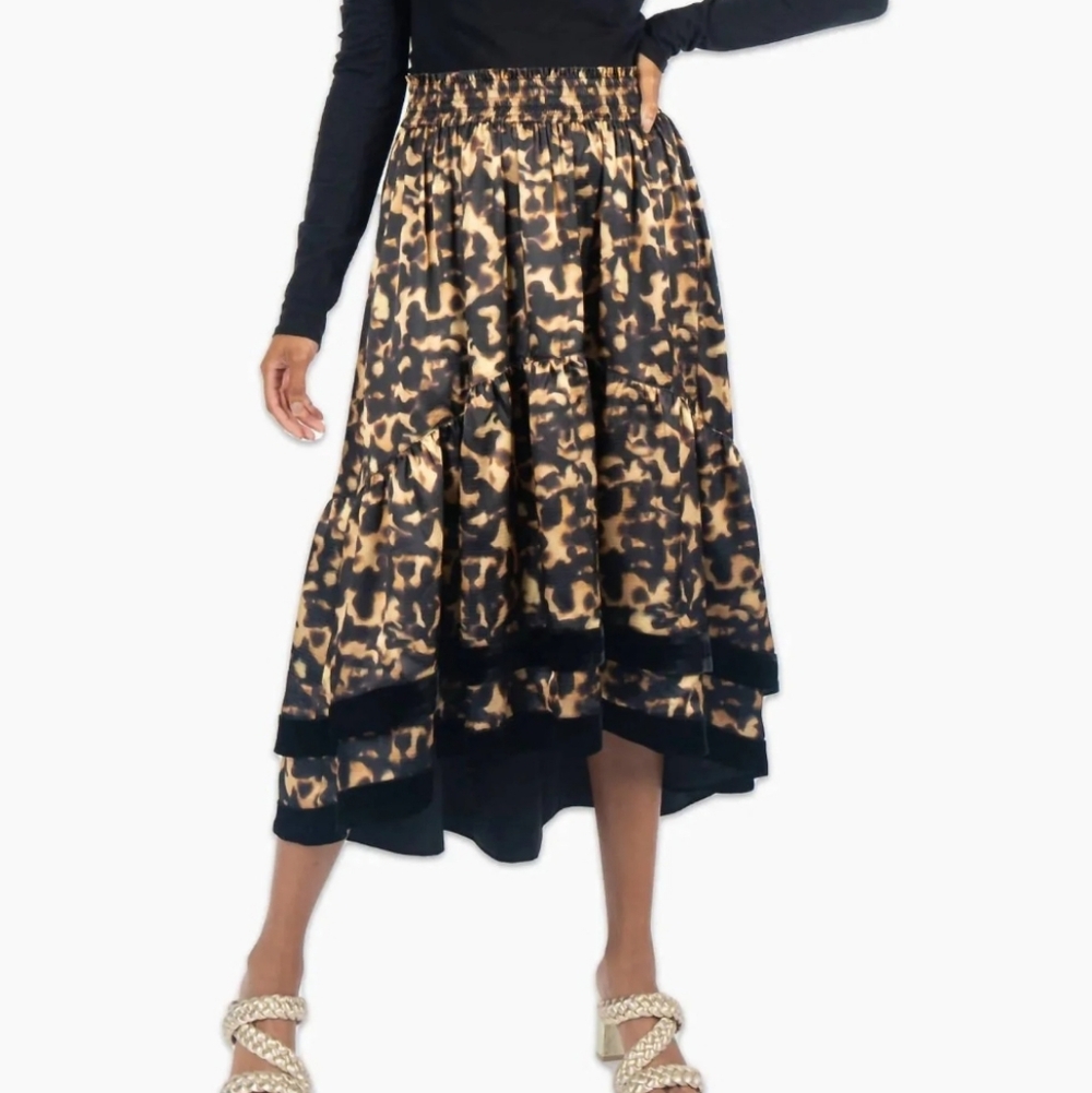Emily McCarthy Iris Skirt In Tortoise Size Large